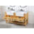 Pelaghia 60'' Double Bathroom Vanity with Carrara Marble Top-1631935406