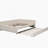 Upholstered Platform Bed with USB and Twin Size Trundle-1554105630