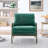 Blerton Mid-Century Modern Velvet Accent Chair,Leisure Chair with Solid Wood and Thick Seat Cushion for Living Room, Bedroom, Studio-1789280893