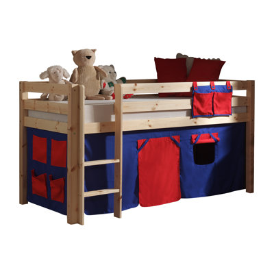 Pino European Single (90 x 200cm) Mid Sleeper Loft Bed Bed by Vipack
