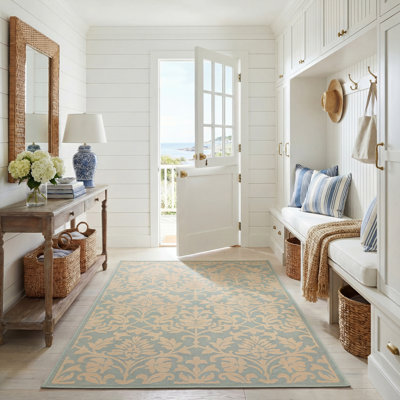 Tapis d'intérieur / extérieur Davonia Performance Damask