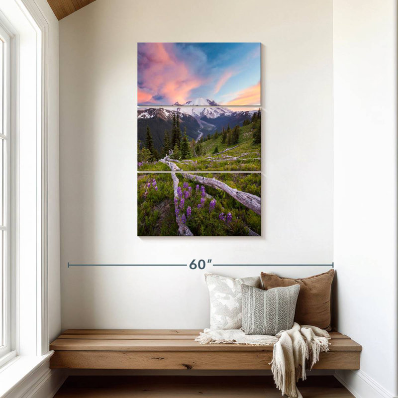 Alvord Mount Rainier Lavender Flowers, 45" H x 28" W