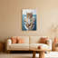 Chat lisant un journal sur une toile tendue sur toile tendue, ensemble de 1-1010908513