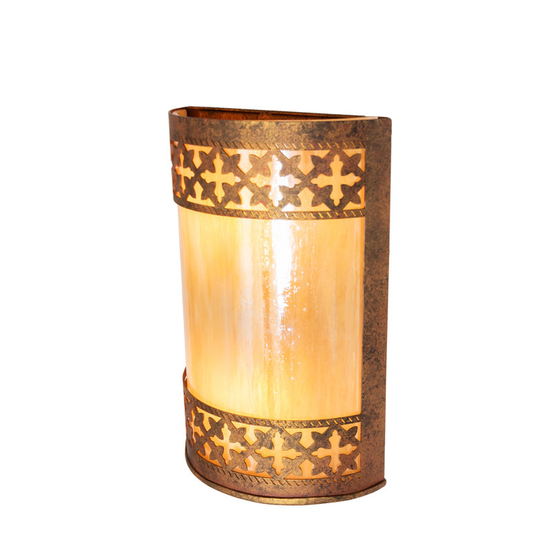 8" Wide Cardiff Wall Sconce, Autumn Leaf, 12" H x 8" W x 3.5" D