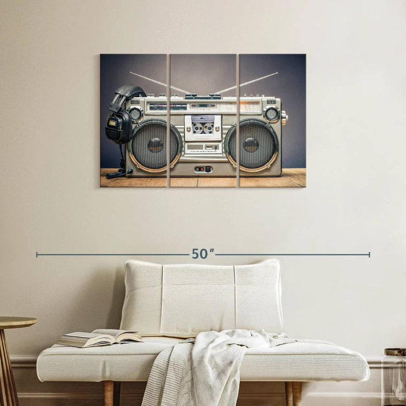 Abarca Headphones And Boombox, 24" H x 38" W