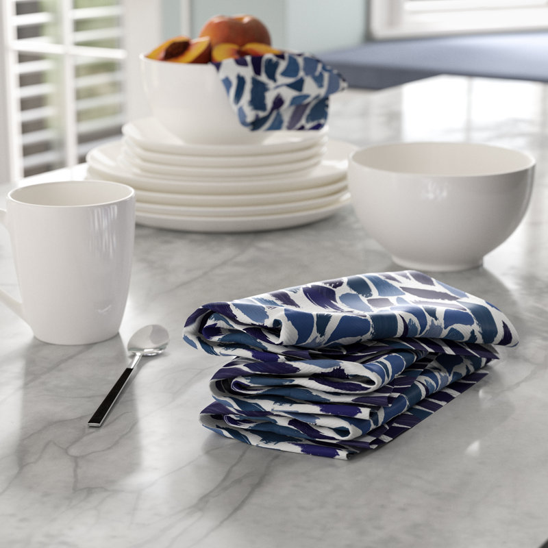 Ensemble de serviettes 4 pièces Alfarata Novelty, Bleu marine