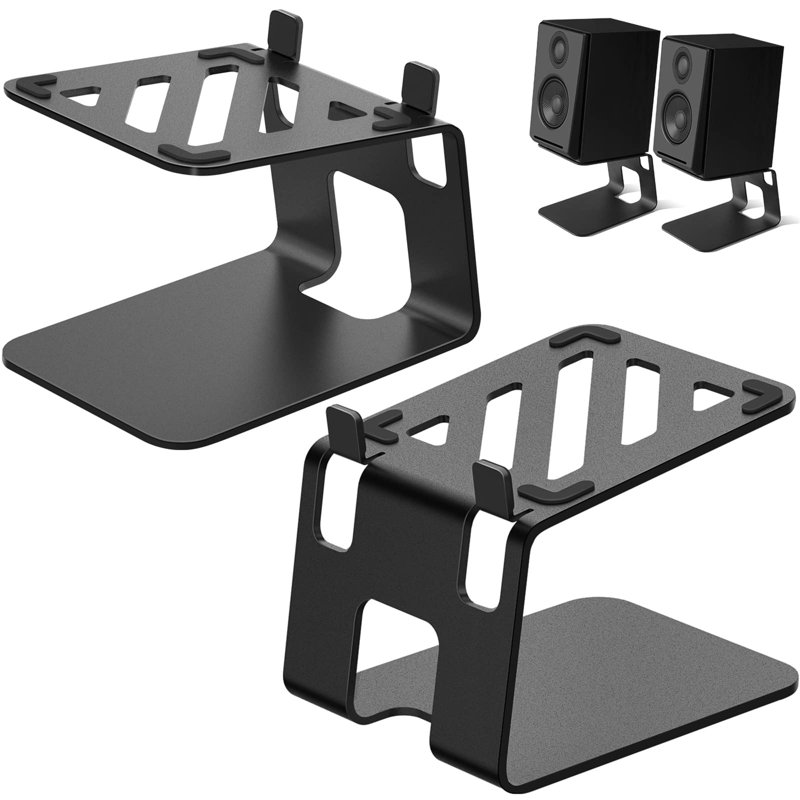 13cm Fixed Height Speaker Stand,Speaker Riser Stands For Desk,Universal Bookshelf, Desk Stand,Audio Stands For Computer Speakers,(2 Pieces)