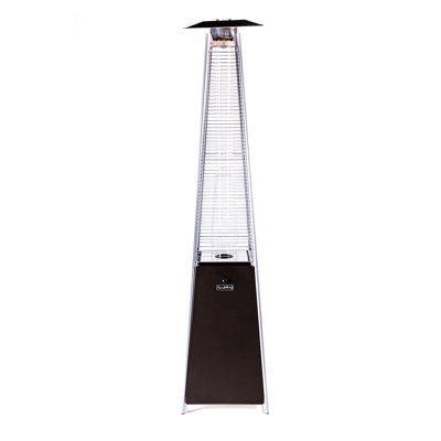 Chauffe-terrasse en tube de verre de quartz bronze 40000 -, porte d'accès, roues de mobilité, contrôle variable, chèques, roues pour un déplacement facile, normes approuvées,