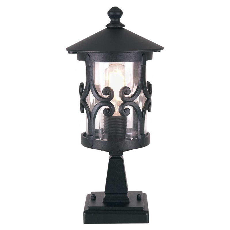 Flor Black Metal Pier Mount Light