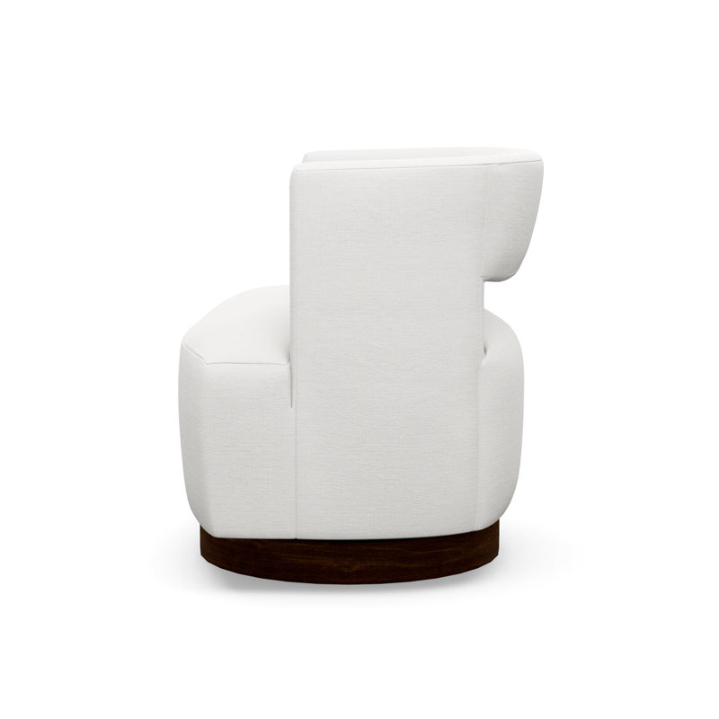 Crystle Swivel Barrel Chair, 5246-99, Walnut