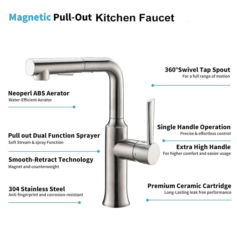 XWSI Pull Out Touch Kitchen Faucet