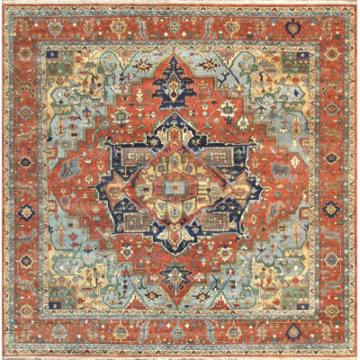 Oriental Area Rug in Rust