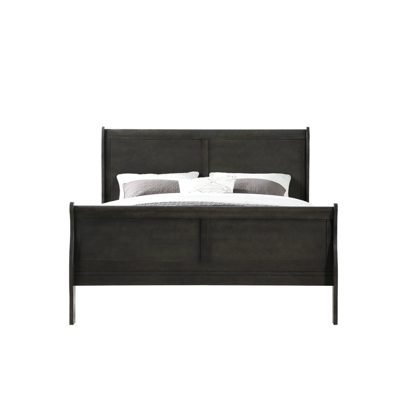 Très grand lit Timeless Eastern en gris foncé - offre une expérience de sommeil sereine élégante et élégante pour une chambre à coucher moderne