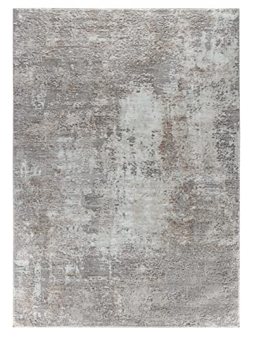 17 Stories Abstract Faded Soft Area Rug for Living Room, Bedroom, Office (129CreamGold), Rectangle 4'11" x 7'