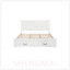 Lit très grand lit avec tête de lit à panneau haut, pied de lit, 2 tiroirs de rangement, lumières DEL intégrées, station de charge USB et cadre en bois de pin renforcé-1113146310-1113146307