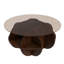 Table basse ronde avec rangement, avec centre de rangement de style campagne moderne 31,5 pouces