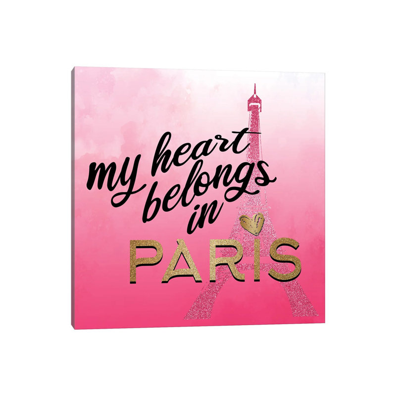 In Paris Hearts I by Kimberly Allen - Wrapped Canvas Print, 66.04 cm H x 66.04 cm W x 3.175 cm D