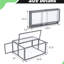 Gris pliant avec portes verrouillables et piquets de sol - Matériaux de haute qualité, espace de vie spacieux pour les lapins, protection contre les prédateurs, emplacement intérieur / extérieur stable, déplié L 43,3 po x l 37 po H 21,3 po, plié