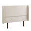 King Size Solid Dry Bamboo Wood 12 Inch Platform Bed, With 48" Upholstered High Headboard, Easy Assembly-284257398