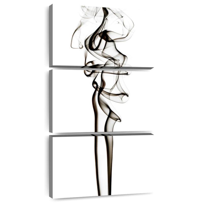 Abstrait noir fumée - sensuel, H 32 po x l 15 po