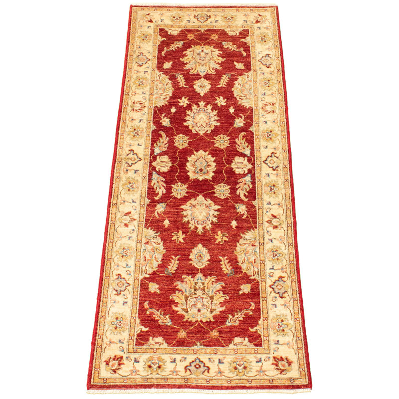 Tapis de couloir unique en laine noué à la main 2 pi 6 po x 6 pi 10 po nouvel âge Gwenevieve