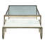 Sonoma 52" Nesting Coffee Table with Glass and Marble Top