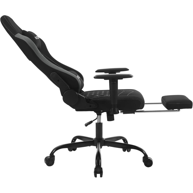 Metro Lane Adjustable Reclining Swiveling PC & Racing Game Chair, Black / Grey