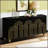 Modern Fluted Sideboard Buffet with Storage, Curve Element with Strict Lines, 4 Doors Storage Cabinet with Adjustable Shelves for Kitchen, Dining Room, Living Room-1531359252-1531359254