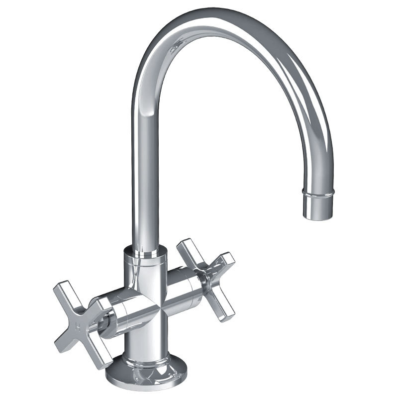 Fleetwood Lever 3-Hole Basin Mixer With Click Clack Drain, Brushed Nickel