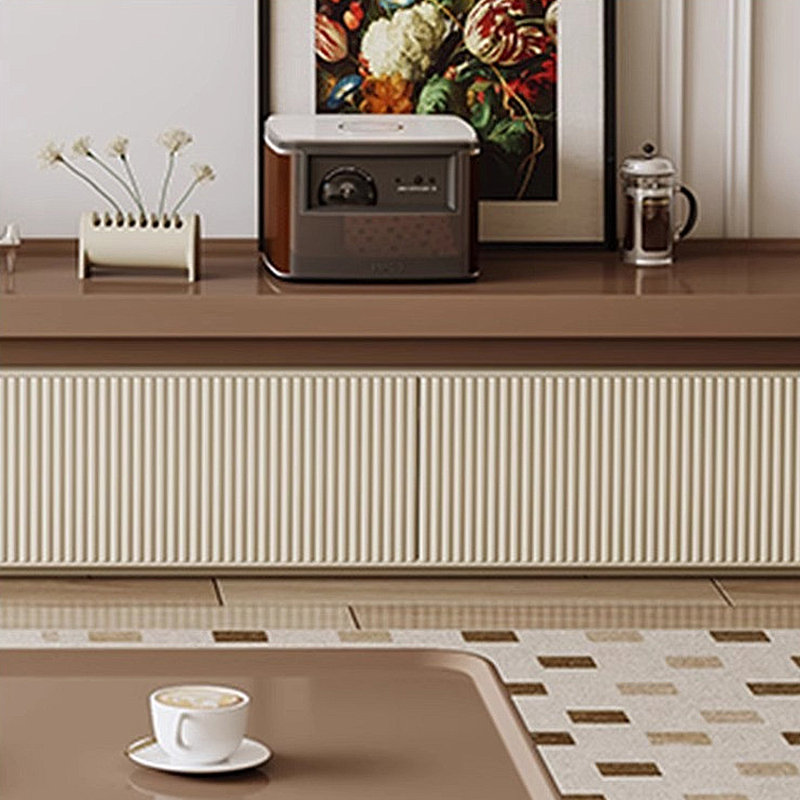 Meuble télé moderne minimaliste de style crème