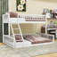 Lit superposé en bois polyvalent avec design et échelle détachables-977542816-977542817