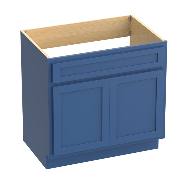 Hibbitts 36'' Single Bathroom Vanity Base Only, Blue