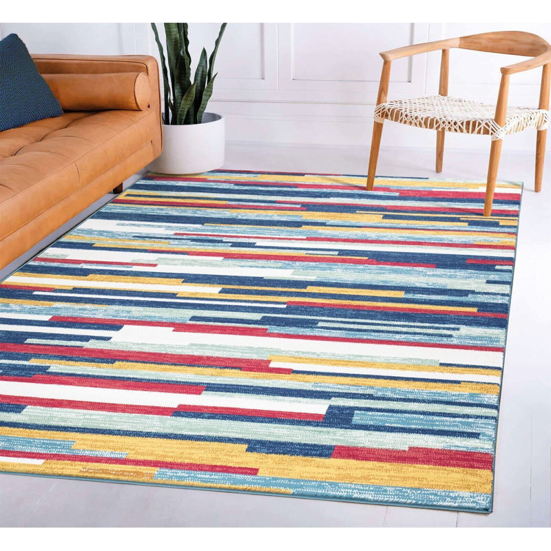 Oneman Striped Indoor / Outdoor Area Rug, Rectangle 200 x 290cm