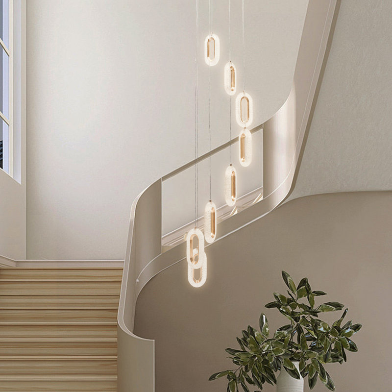 Lustre à 8 lumières DEL à intensité variable