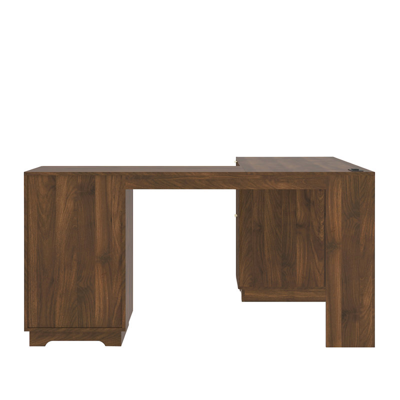 Bureau en L, bureau d'ordinateur avec tiroirs, bibliothèque, bureau d'angle moderne, bureau à domicile, bureau d'écriture en L, bureau d'ordinateur de coin avec rangement
