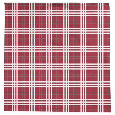 Plaid Cotton Blend Square Tablecloth