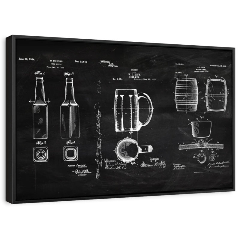 Yarlin Beer Compilation BW Patent, 9" H x 13" W