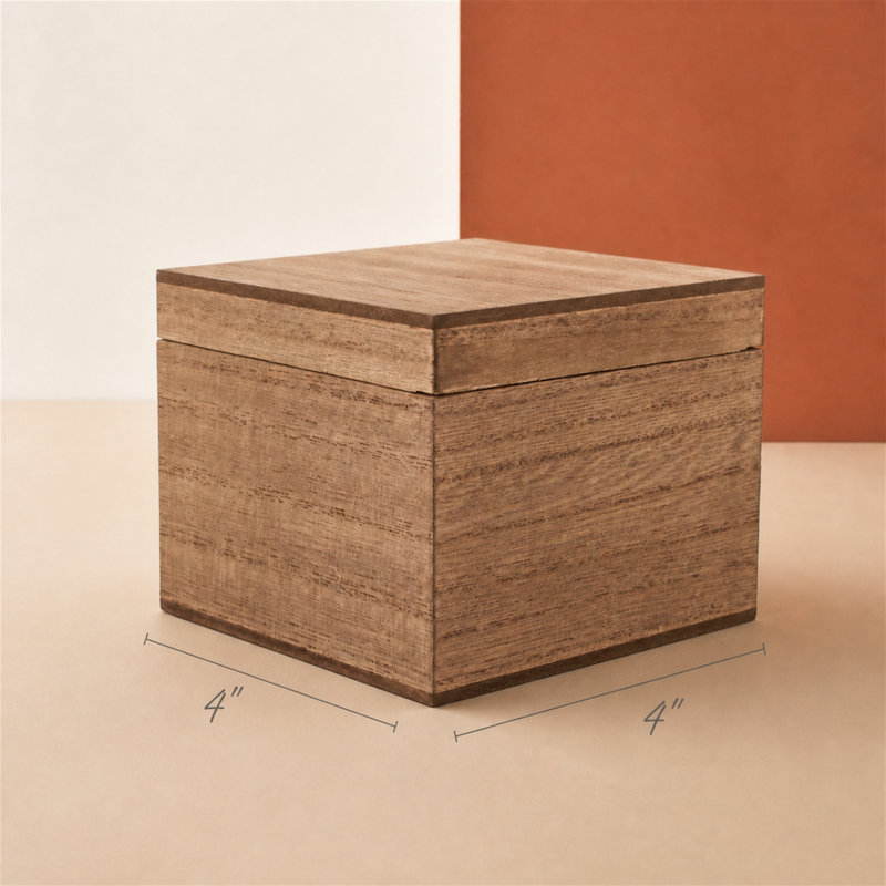 Boîte à souvenirs Solide et Courageuse en MDF 4x4