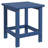 Outsunny Adirondack Side Table, Square Patio End Table, Weather Resistant 15" Outdoor HDPE Table for Porch, Pool, Balcony, Blue