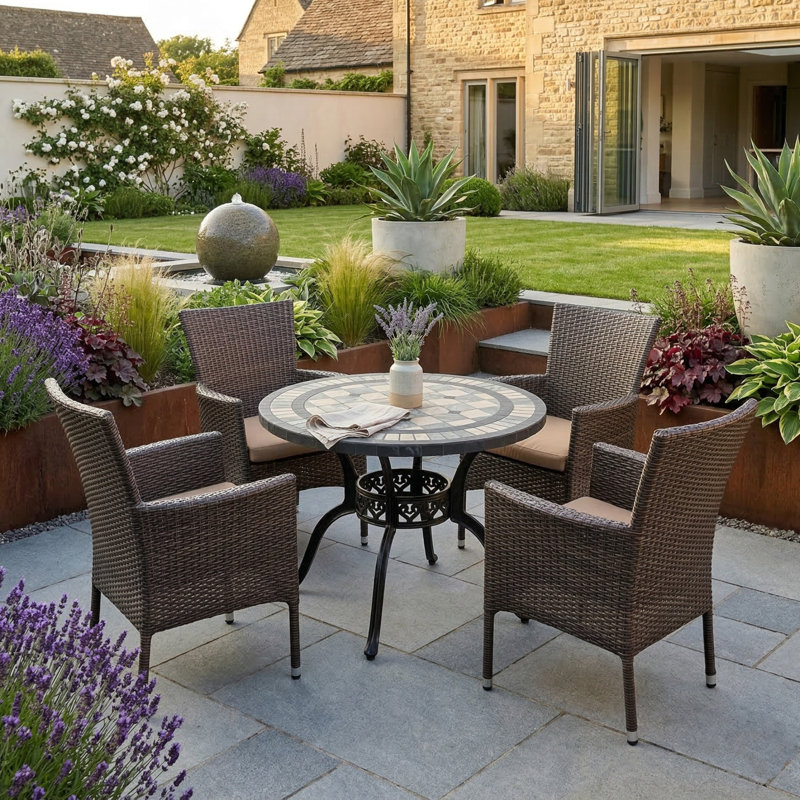 4 - Person Patio Dining Set with Round Table