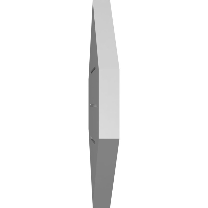 Vertical Peaked Surface Mount Signature Urethane Functional Gable Vent Pitch, Primed Tan 2SF-13, 18" H x 12" W x 1.5" D