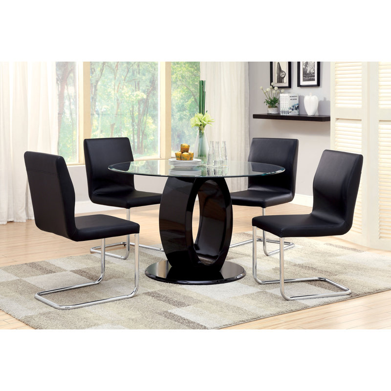Ensemble repas pour 4 personnes Balwinder, Noir