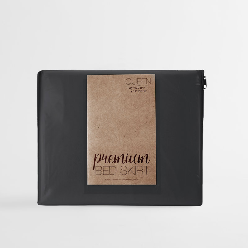 Jupe de lit Becky Cameron™ de 14 po, Noir, Simple