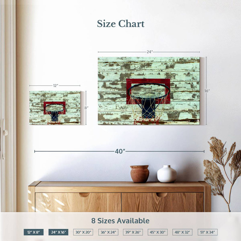 Panier de basketball Sirci, H 16 po x l 24 po