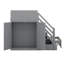 Lit superposé simple au-dessus de double avec lumières DEL, lit superposé en bois massif avec tablettes, escaliers et garde-robe-1176179138