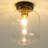 1 - Light Glass Flush Mount Ceiling Light