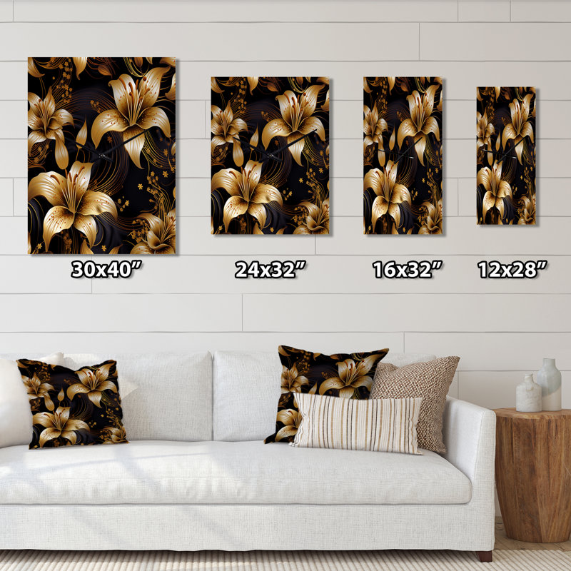 Horloge murale Golden Lily, Grand