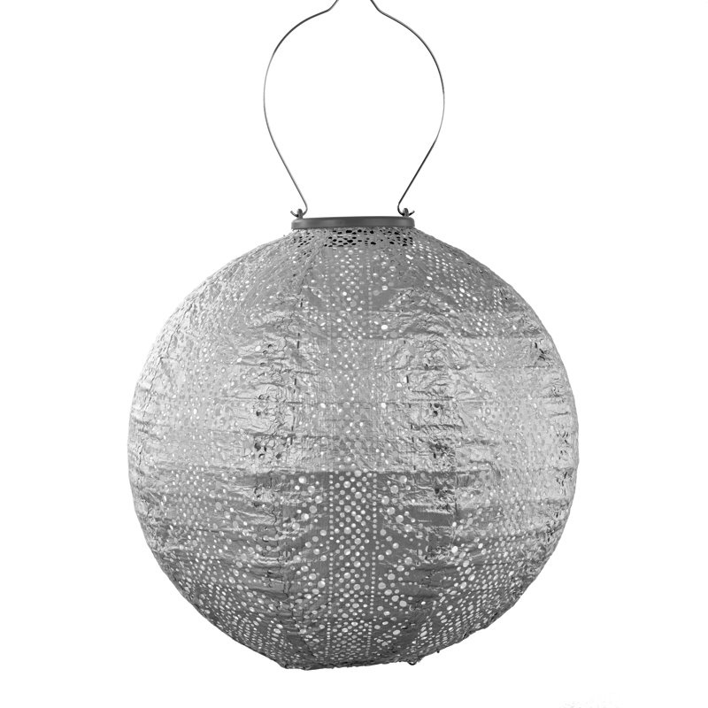 Lanterne ronde en dentelle, argent