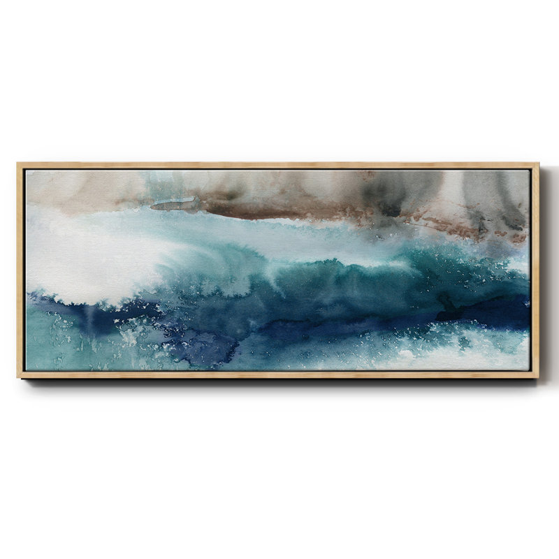 Shifting Seashore- Framed Canvas, 20" H x 50" W