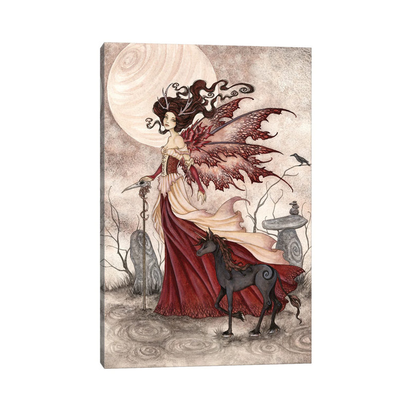 The Red Queen by Amy Brown - Wrapped Canvas Painting, 20.32 cm H x 30.48 cm W